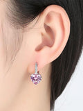 Heart-shaped Zircon Earrings
