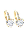 Heart-shaped Zircon Earrings