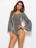 Long-sleeved Slim One-piece Top