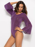 Long-sleeved Slim One-piece Top