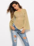 Long-sleeved Slim One-piece Top