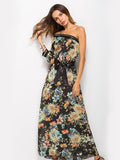 Bohemian One-shoulder Print Dress