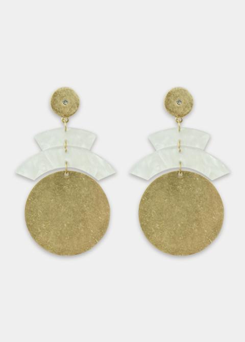 Natural Shell Round Earrings
