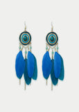 Lake Blue Feather Earrings