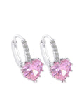 Heart-shaped Zircon Earrings