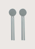 Silver Round Tassel Earrings