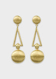 Golden Triangle Hollow Earrings