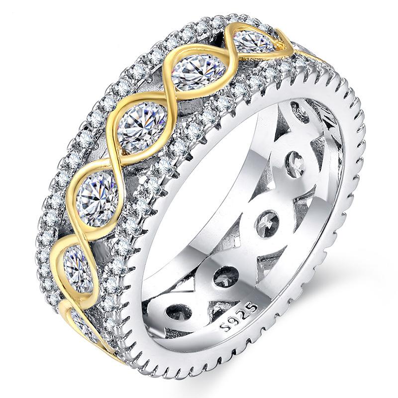 Square Cubic Zircon Copper Ring Fashion Ring for party