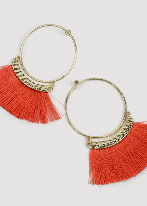 Round Tassel Hyperbolic Earrings