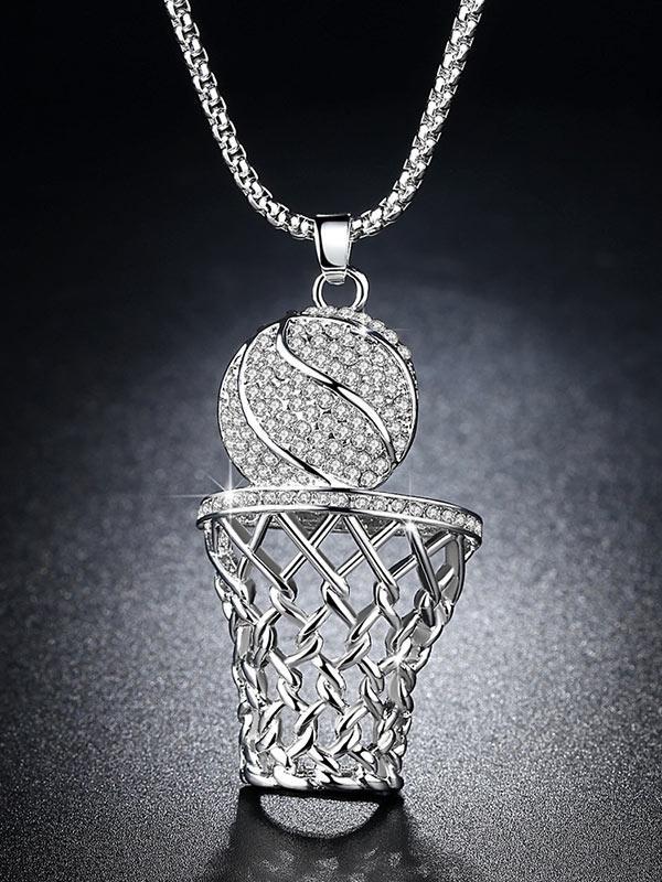 Basketball Frame Pattern Necklace