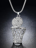 Basketball Frame Pattern Necklace