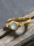 Golden Natural Moonstone Ring