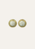 White Natural Turquoise Earrings