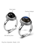 Black&Blue Silver Ring