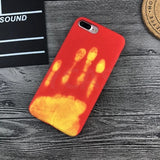 2017 New Temperature Sensing Change Color Phone Cover Case for iPhone 6 6s 7 Plus Matte PC Thermal Heat Induction phone case