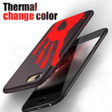 2017 New Temperature Sensing Change Color Phone Cover Case for iPhone 6 6s 7 Plus Matte PC Thermal Heat Induction phone case