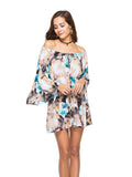 Printed One-neck Dress