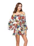 Printed One-neck Dress