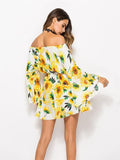 Printed One-neck Dress