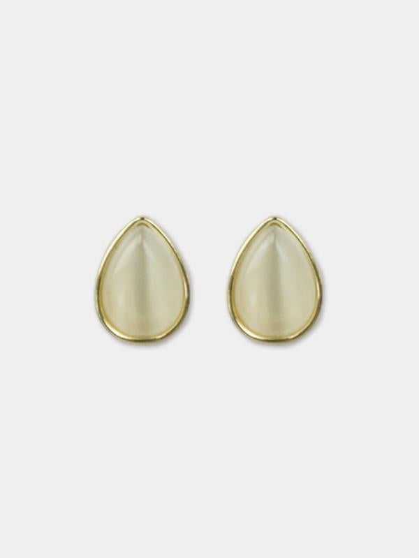 Opal drop stud earring