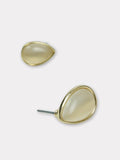 Opal drop stud earring