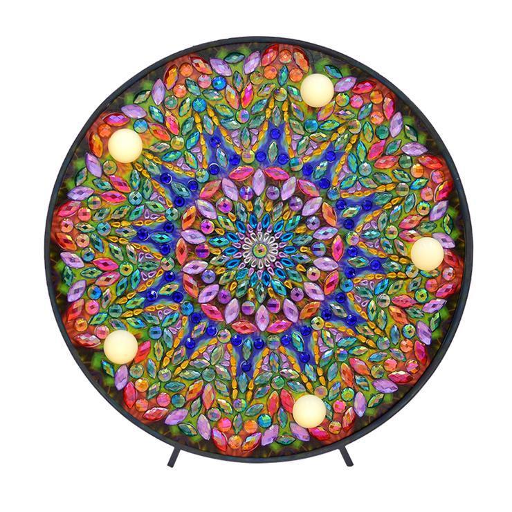 F&S Diamond Painting Store Diamond Painting Lamp Multicolor Mandala