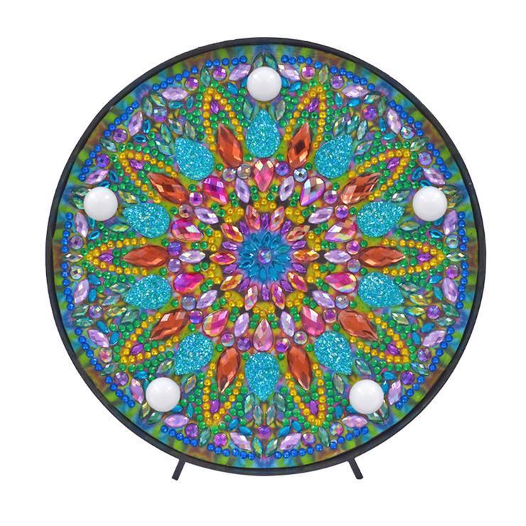 F&S Diamond Painting Store Diamond Painting Lamp Mandala Roze Hart