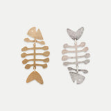 Fish metal earring