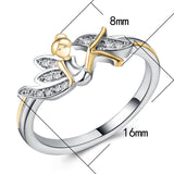 Cute angel ring female flower fairy dich ring