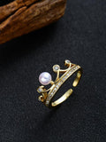 Crown Pattern Opening Ring