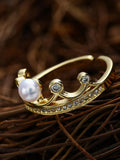 Crown Pattern Opening Ring
