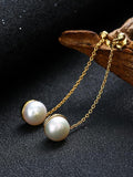 Pearl Insert Long Earrings