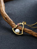 Bell Pattern Pearl Necklace