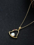 Bell Pattern Pearl Necklace