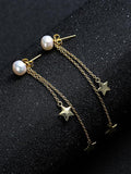 Star Pattern Long Earrings