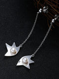 Flower Pattern Pearl Earrings