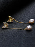 Butterfly Pattern Silver Earrings