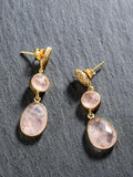 Pink Crystal Drop Earrings