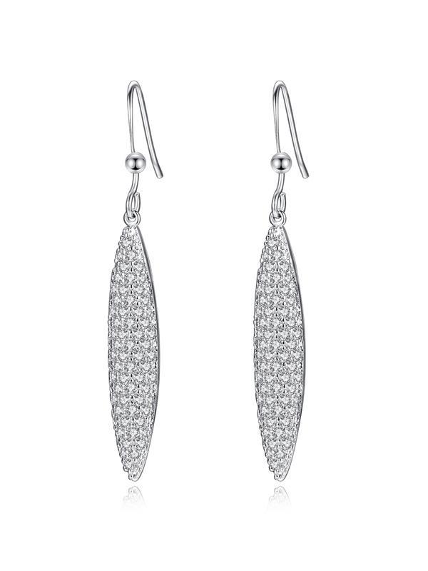 Shuttle-shaped Diamond Earrings