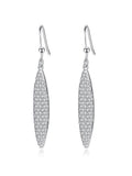 Shuttle-shaped Diamond Earrings