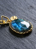 Vintage Natural Labradorite Earrings