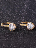 Heart-shaped Zircon Earrings