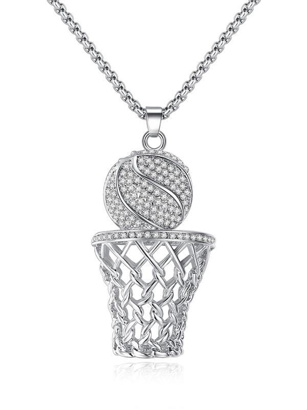 Basketball Frame Pattern Necklace