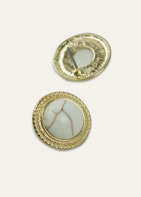 White Natural Turquoise Earrings