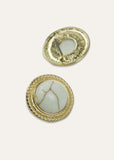 White Natural Turquoise Earrings