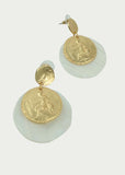 Gold&White Shell Earrings