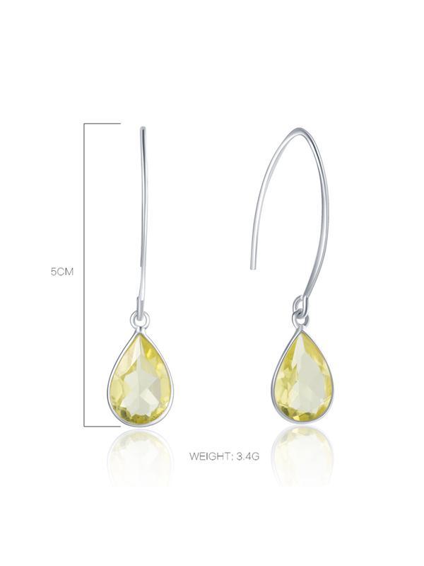 Drop Pattern Silver Earrings