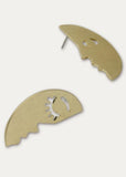 Face Pattern Moon earrings