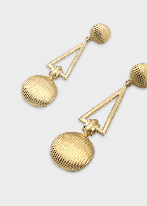 Golden Triangle Hollow Earrings