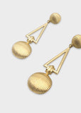 Golden Triangle Hollow Earrings